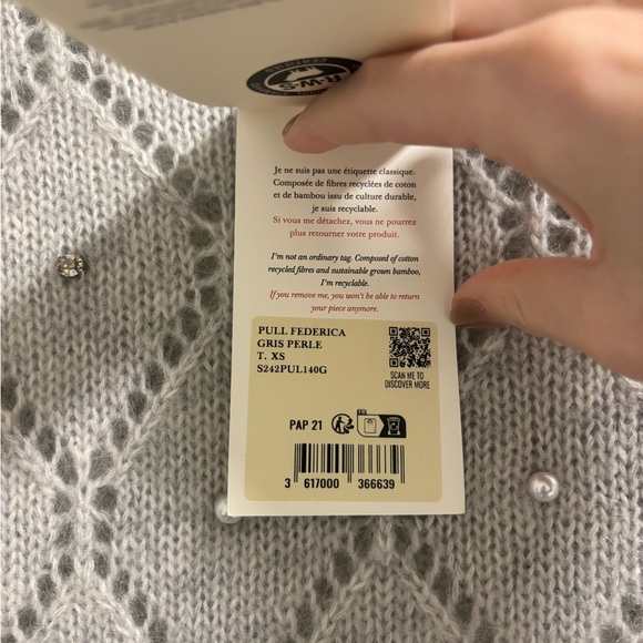 Sezane Federica Sweater Size XS - Picture 3 of 3